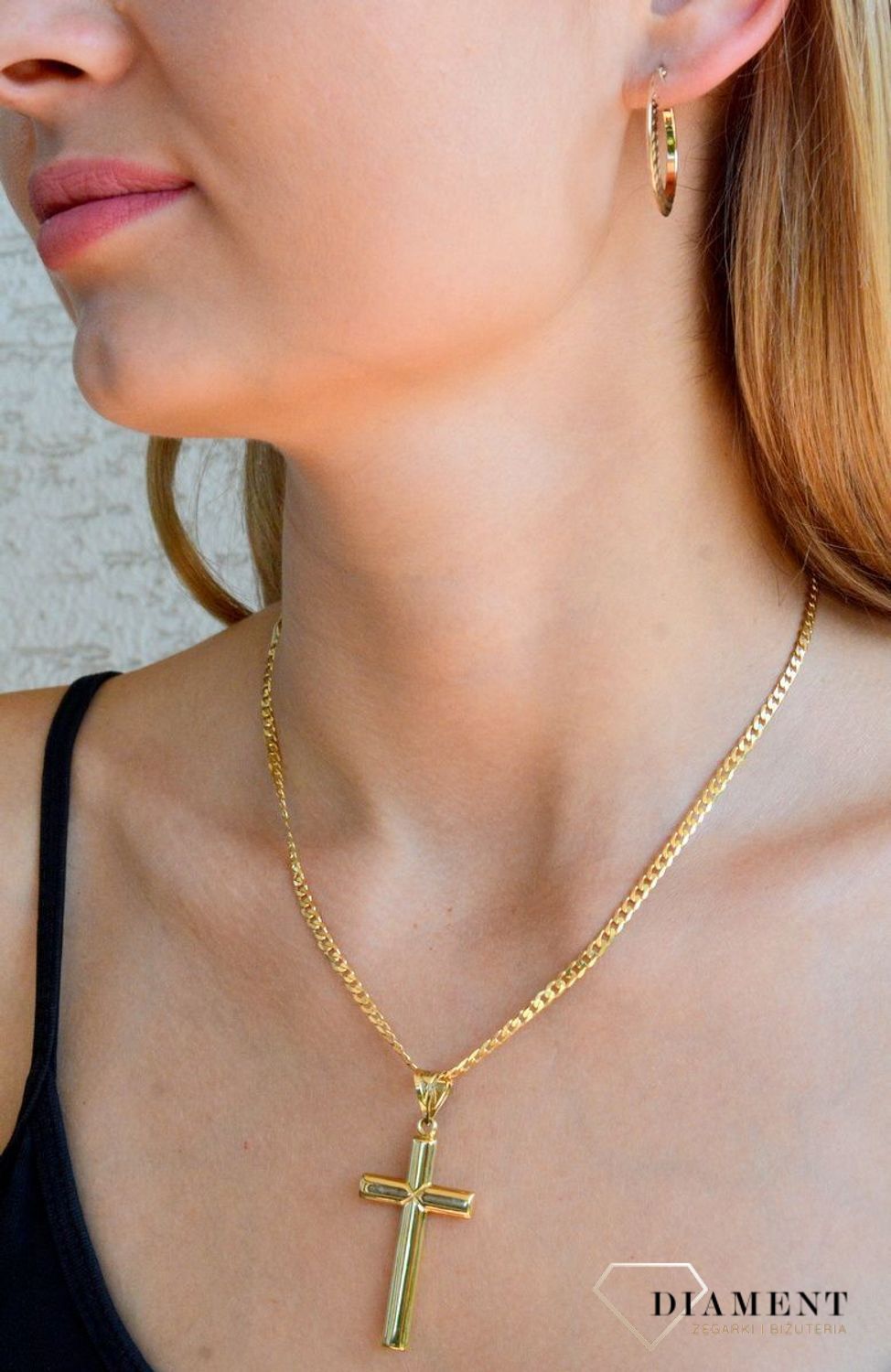 Złote kolczyki damskie 375 grawerowane eleganckie koła KL 9992 375.jpg